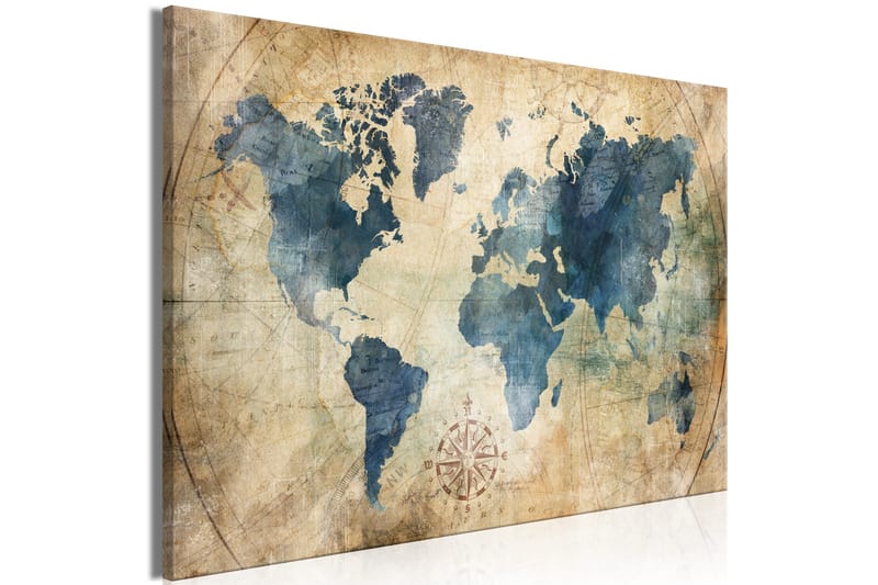 Taulu Retro Map (1 Part) Wide 90x60 - Artgeist sp. z o. o. - Sisustustuotteet - Taulu & taide - Canvas-taulu