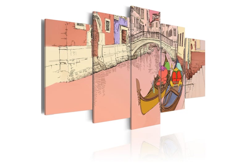 Taulu Romantic Gondolas 5 Pieces 100x50, Artgeist sp. z o. o.