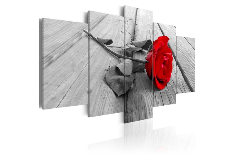 Taulu Rose On Wood 100x50, Artgeist sp. z o. o.