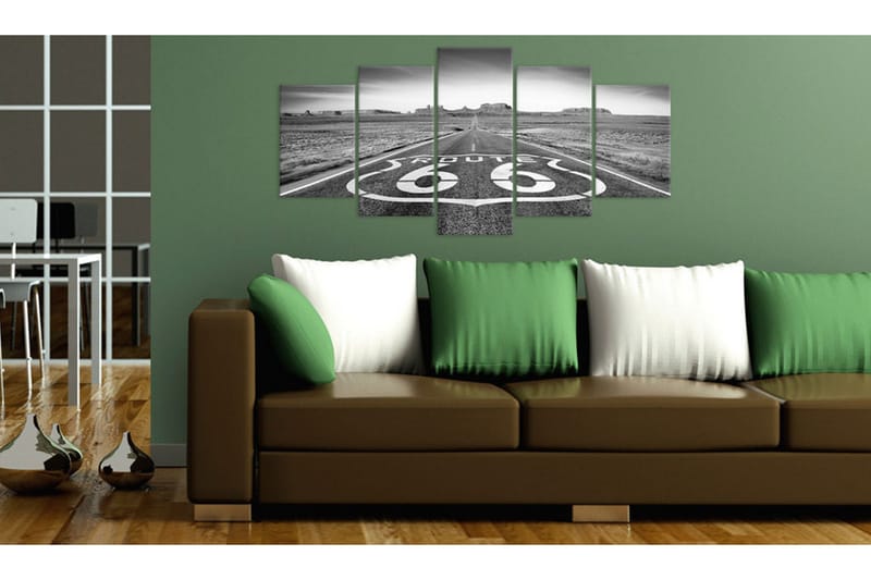 Taulu Route 66 Black And White 100x50 - Artgeist sp. z o. o. - Sisustustuotteet - Taulu & taide - Canvas-taulu