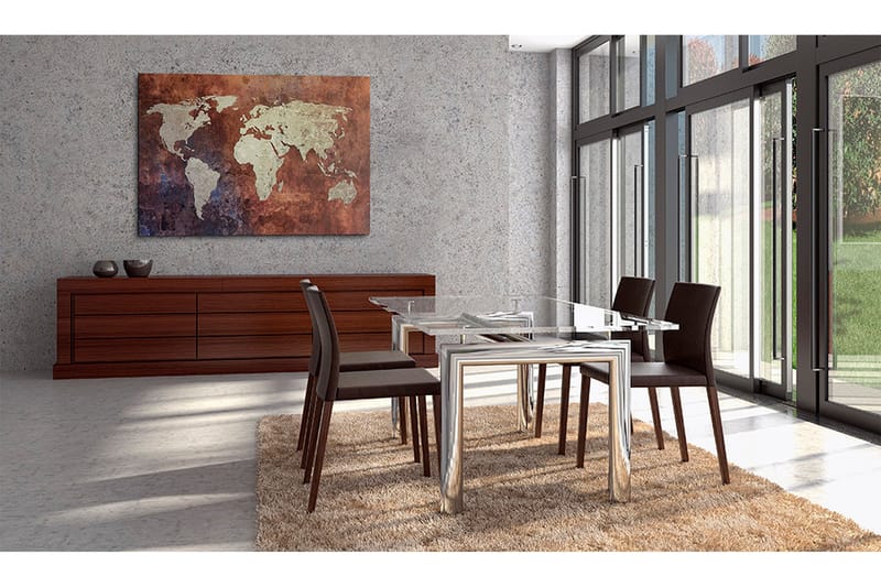 Taulu Ruosteinen maailmankartta 120x80 - Artgeist sp. z o. o. - Sisustustuotteet - Taulu & taide - Canvas-taulu