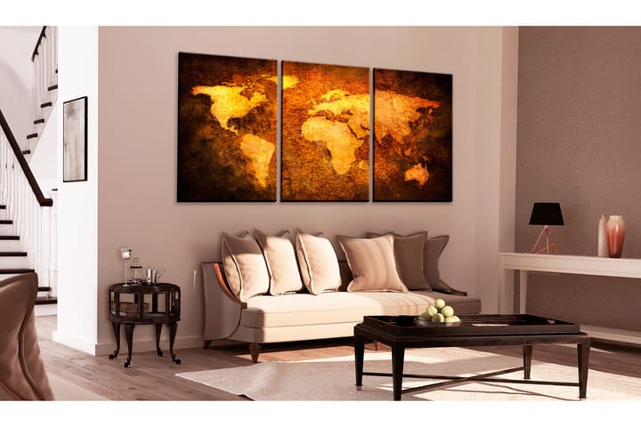 Taulu Rusty Continents 120x60 - Artgeist sp. z o. o. - Canvas-taulu - Seinäkoristeet