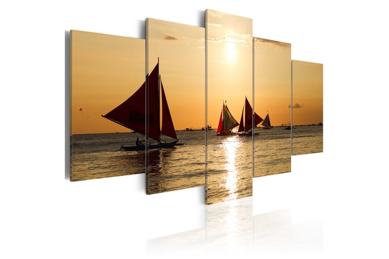 Taulu Sailbloats At Dusk 200x100, Artgeist sp. z o. o.