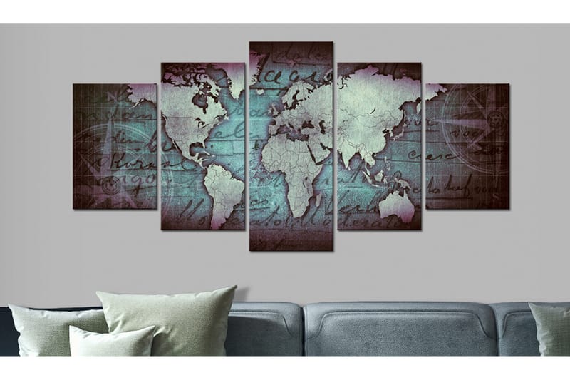 Taulu Sapphire Map 100x50 - Artgeist sp. z o. o. - Sisustustuotteet - Taulu & taide - Canvas-taulu
