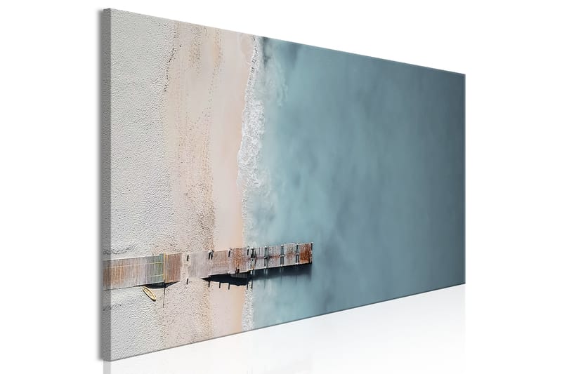 Taulu Sea and Wooden Bridge (1 Part) Narrow Grey 120x40 - Artgeist sp. z o. o. - Sisustustuotteet - Taulu & taide - Canvas-taulu