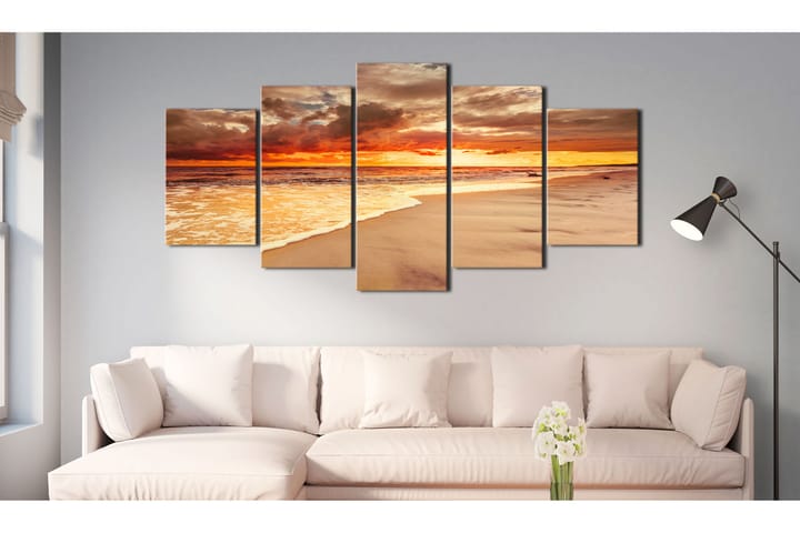 Taulu Sea Beautiful Sunset 200x100 - Artgeist sp. z o. o. - Canvas-taulu - Seinäkoristeet