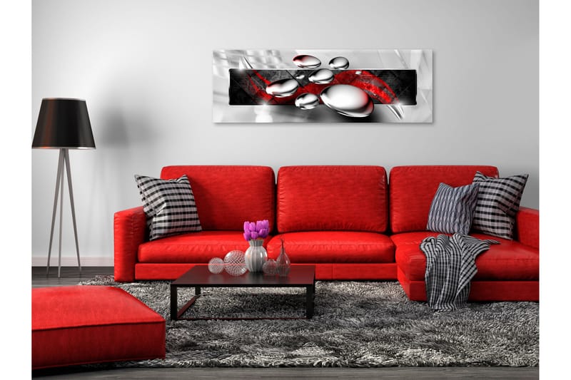 Taulu Shiny Stones (1 Part) Narrow Red 135x45, Artgeist sp. z o. o.