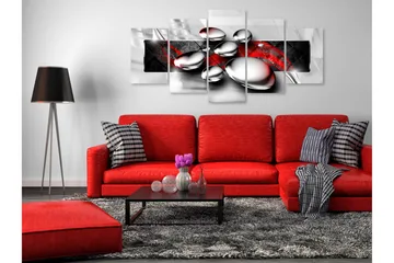 Taulu Shiny Stones 5 Parts Wide Red 200x100 - Artgeist sp. z o. o. - Sisustustuotteet - Taulu & taide - Canvas-taulu