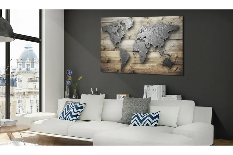 Taulu Silver World 60x40, Artgeist sp. z o. o.
