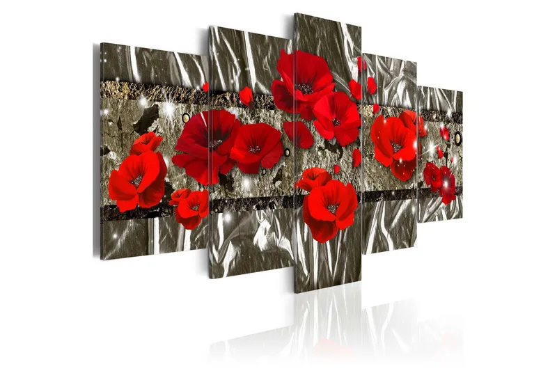 Taulu Silver Poppies 100x50, Artgeist sp. z o. o.