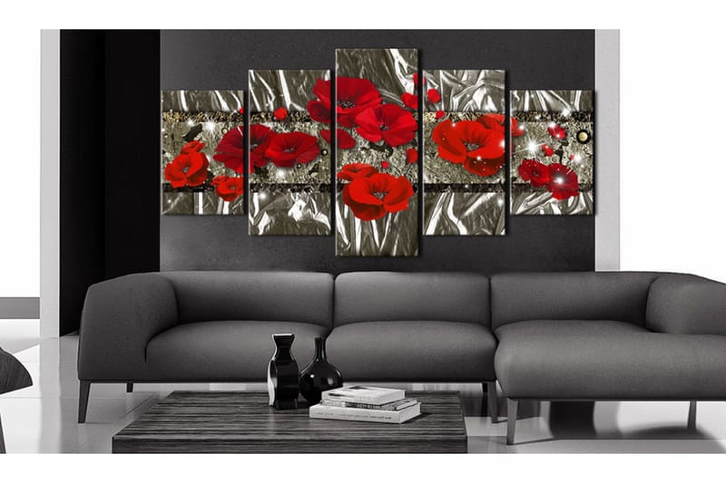 Taulu Silver Poppies 100x50 - Artgeist sp. z o. o. - Sisustustuotteet - Taulu & taide - Canvas-taulu