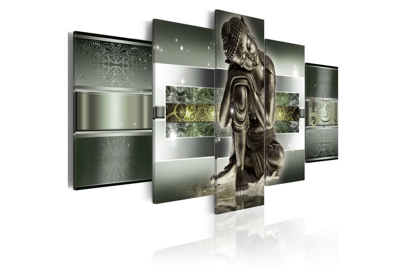 Taulu Sleeping Buddha In Greens 200x100, Artgeist sp. z o. o.