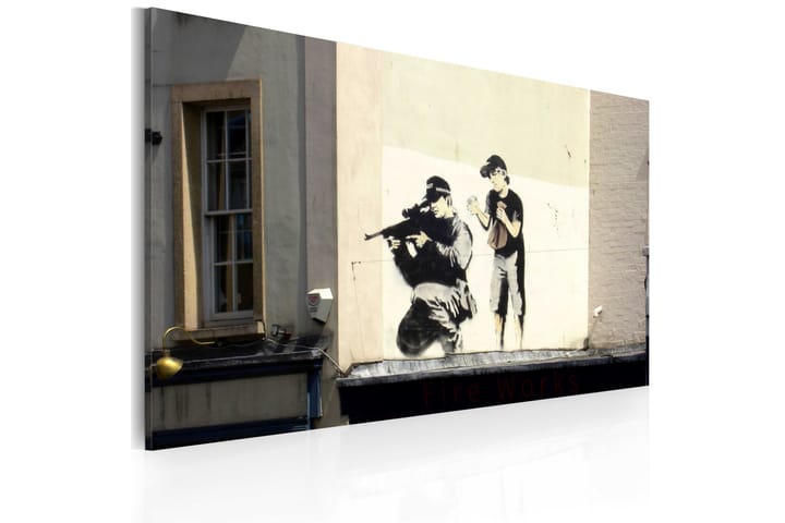 Taulu Sniper And Boy Banksy 60x40 - Artgeist sp. z o. o. - Canvas-taulu - Seinäkoristeet