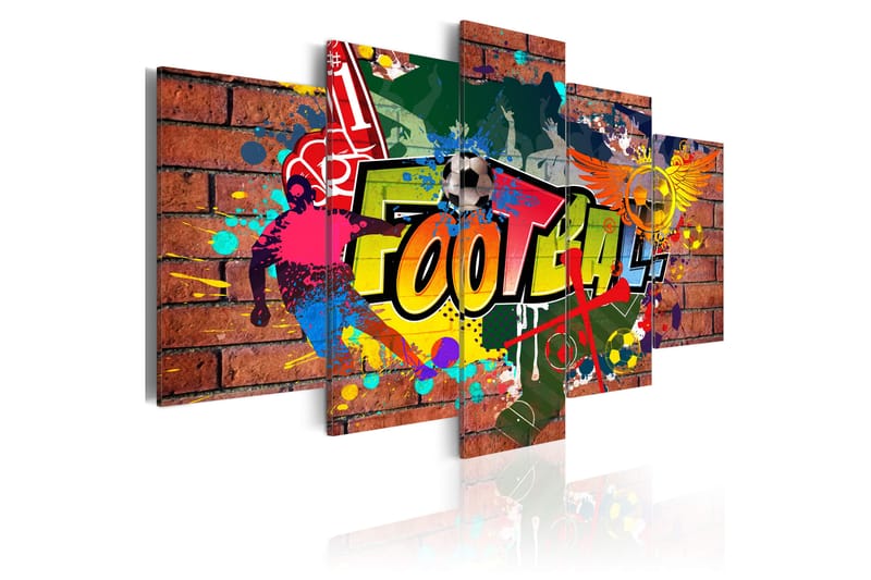 Taulu Soccer Graffiti 200x100 - Artgeist sp. z o. o. - Sisustustuotteet - Taulu & taide - Canvas-taulu