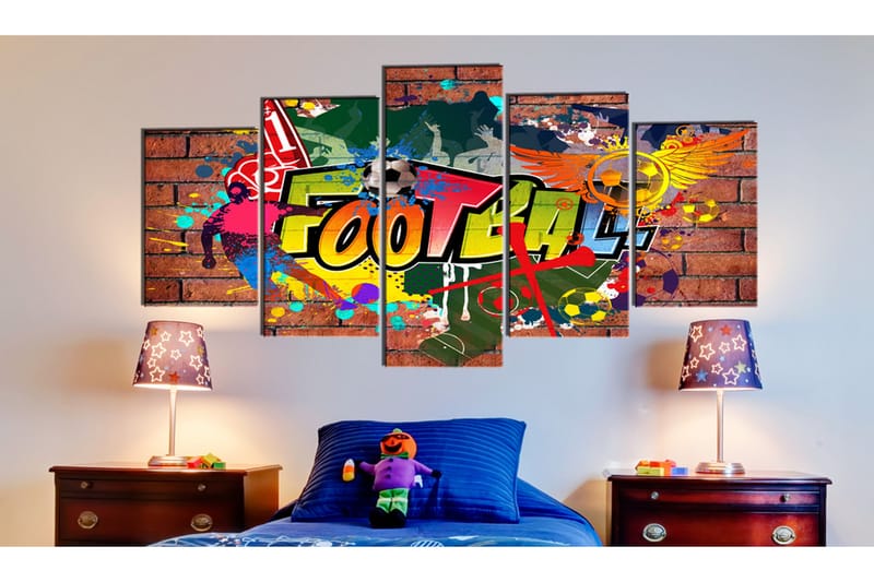 Taulu Soccer Graffiti 200x100 - Artgeist sp. z o. o. - Sisustustuotteet - Taulu & taide - Canvas-taulu