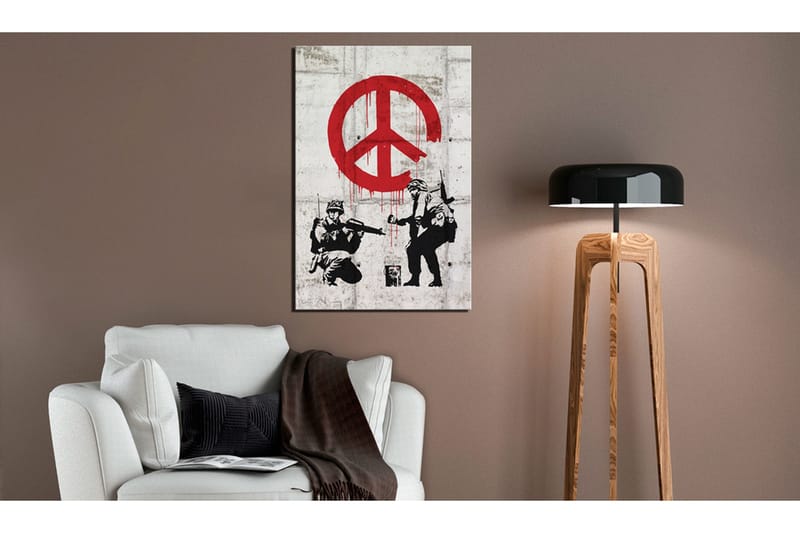 Taulu Soldiers Painting Peace By Banksy 60x90 - Artgeist sp. z o. o. - Sisustustuotteet - Taulu & taide - Canvas-taulu
