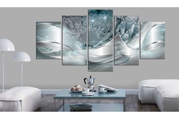 Taulu Sparkling Dandelions 5 Parts Blue Wide 200x100 - Artgeist sp. z o. o. - Sisustustuotteet - Taulu & taide - Canvas-taulu