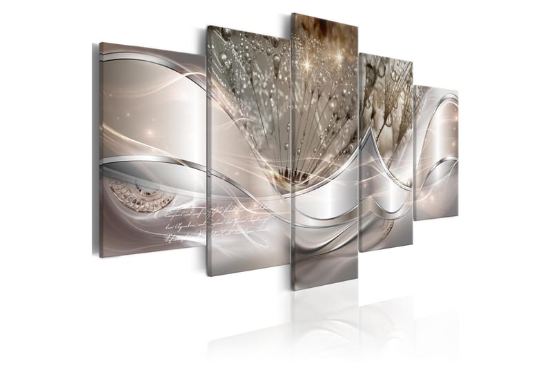 Taulu Sparkling Dandelions 5 Parts Beige Wide 100x50 - Artgeist sp. z o. o. - Sisustustuotteet - Taulu & taide - Canvas-taulu