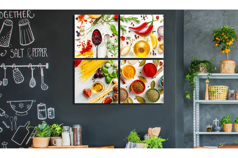 Taulu Spices Of The World 4 Parts 60x60 - Artgeist sp. z o. o. - Sisustustuotteet - Taulu & taide - Canvas-taulu