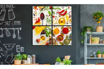 Taulu Spices Of The World 4 Parts 40x40 - Artgeist sp. z o. o. - Sisustustuotteet - Taulu & taide - Canvas-taulu