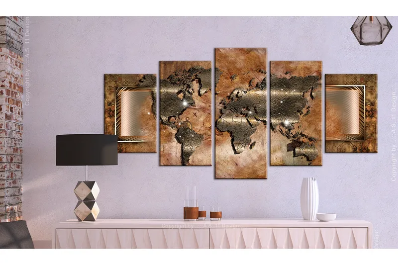 Taulu Steel Map 100x50 - Artgeist sp. z o. o. - Sisustustuotteet - Taulu & taide - Canvas-taulu