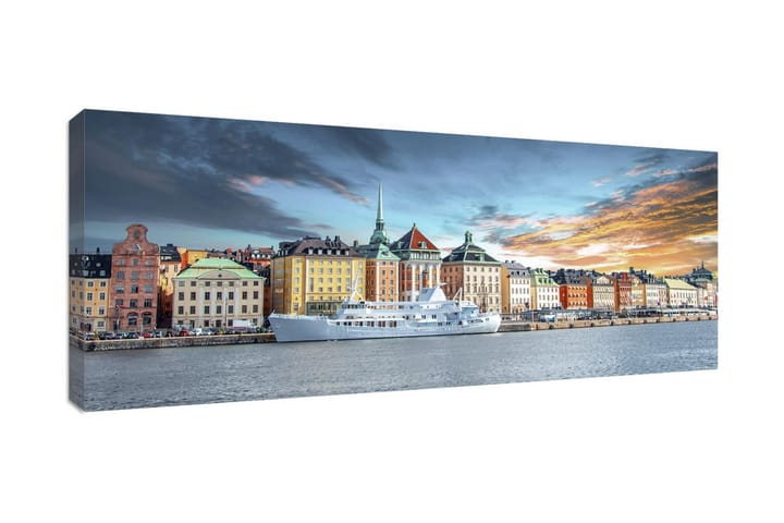 Taulu Stockholm 60x150 cm - Monivärinen - Canvas-taulu - Seinäkoristeet