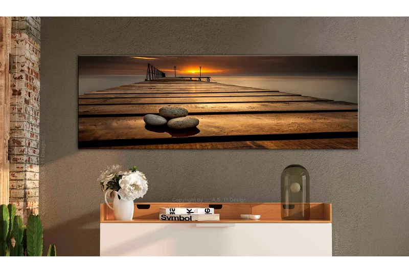 Taulu Stones on the Pier 150x50, Artgeist sp. z o. o.