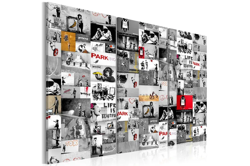Taulu Street Art Banksy III 120x80, Artgeist sp. z o. o.