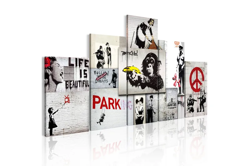 Taulu Street Crimes Banksy Art 100x50 - Artgeist sp. z o. o. - Sisustustuotteet - Taulu & taide - Canvas-taulu