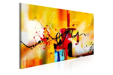 Taulu Street Melodies (1 Part) Orange Wide 120x60 - Artgeist sp. z o. o. - Sisustustuotteet - Taulu & taide - Canvas-taulu
