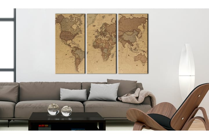 Taulu Stylish World Map 120x80 - Artgeist sp. z o. o. - Canvas-taulu - Seinäkoristeet