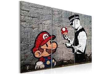Taulu Super Mario Mushroom Cop By Banksy 90x60
