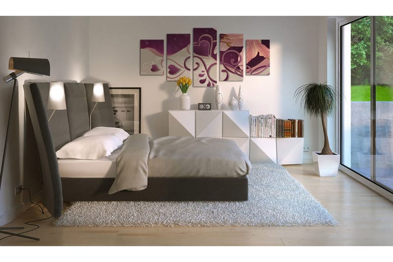 Taulu Sydän ja lilja 200x100 - Artgeist sp. z o. o. - Sisustustuotteet - Taulu & taide - Canvas-taulu