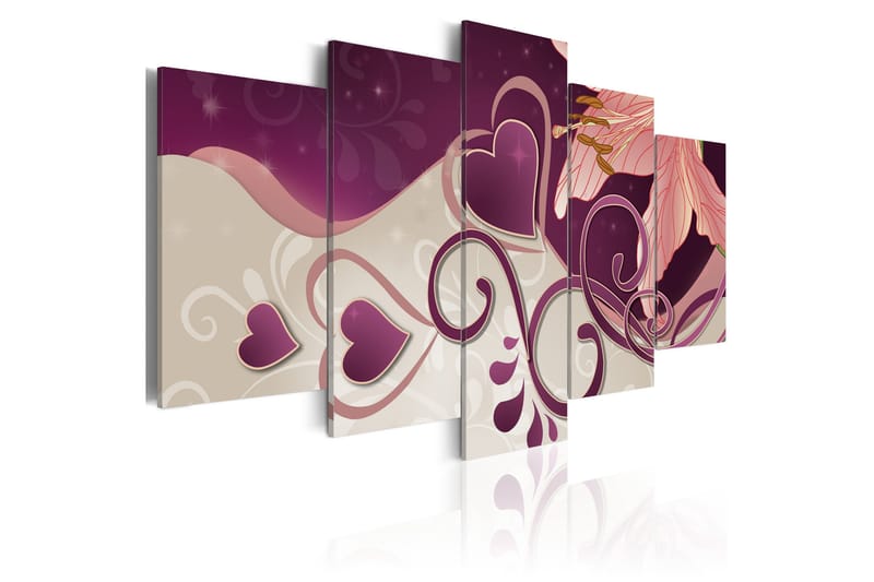 Taulu Sydän ja lilja 200x100 - Artgeist sp. z o. o. - Sisustustuotteet - Taulu & taide - Canvas-taulu
