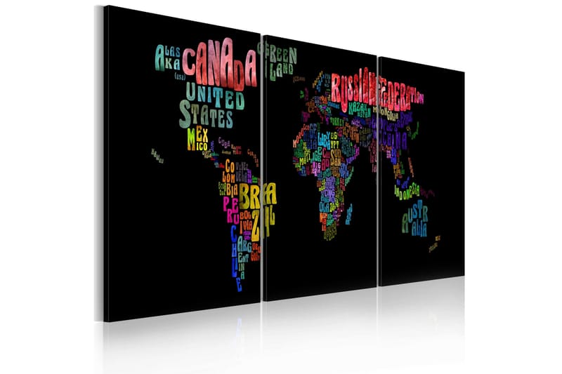 Taulu Text Maailmankartta 120x60, Artgeist sp. z o. o.