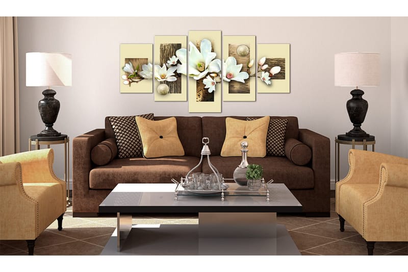 Taulu Texture And Magnolia 100x50 - Artgeist sp. z o. o. - Sisustustuotteet - Taulu & taide - Canvas-taulu