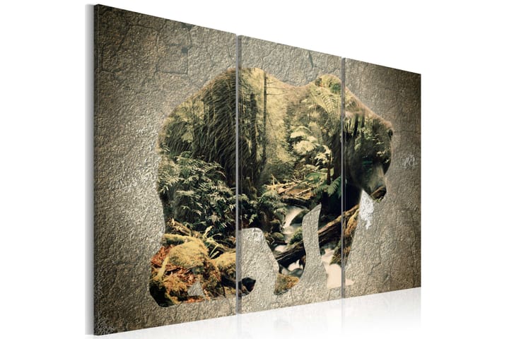 Taulu The Bear In The Forest 60x40 - Artgeist sp. z o. o. - Canvas-taulu - Seinäkoristeet