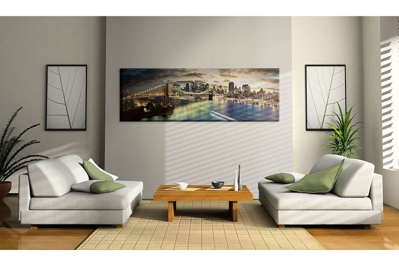 Taulu The East River At Night 120x40 - Artgeist sp. z o. o. - Sisustustuotteet - Taulu & taide - Canvas-taulu