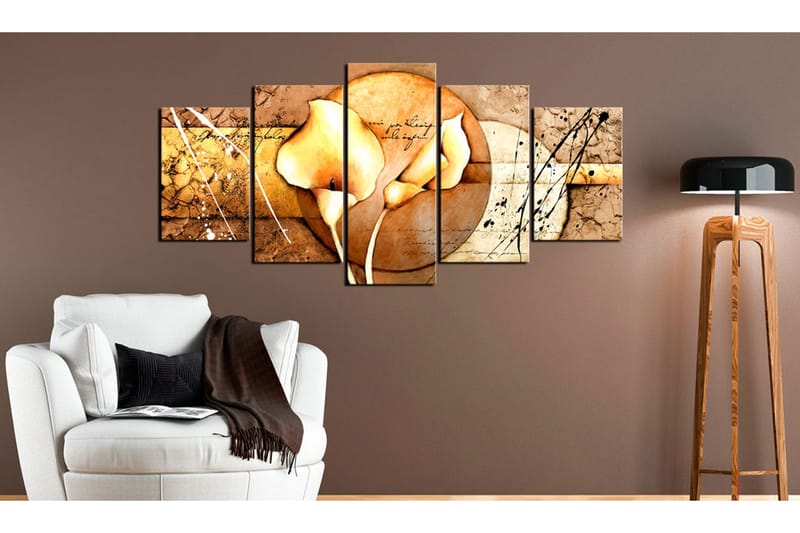 Taulu The Secret Of Calla Lily Gold 100x50 - Artgeist sp. z o. o. - Sisustustuotteet - Taulu & taide - Canvas-taulu