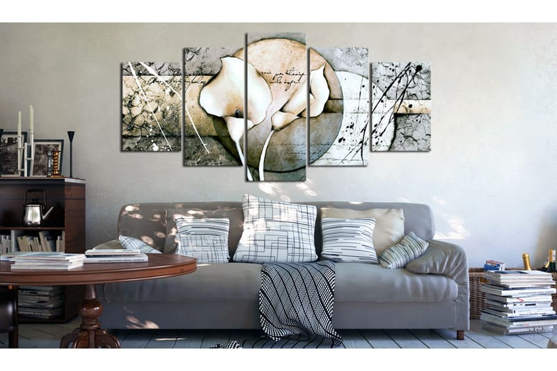 Taulu The Secret Of Calla Lily Grey 100x50 - Artgeist sp. z o. o. - Sisustustuotteet - Taulu & taide - Canvas-taulu