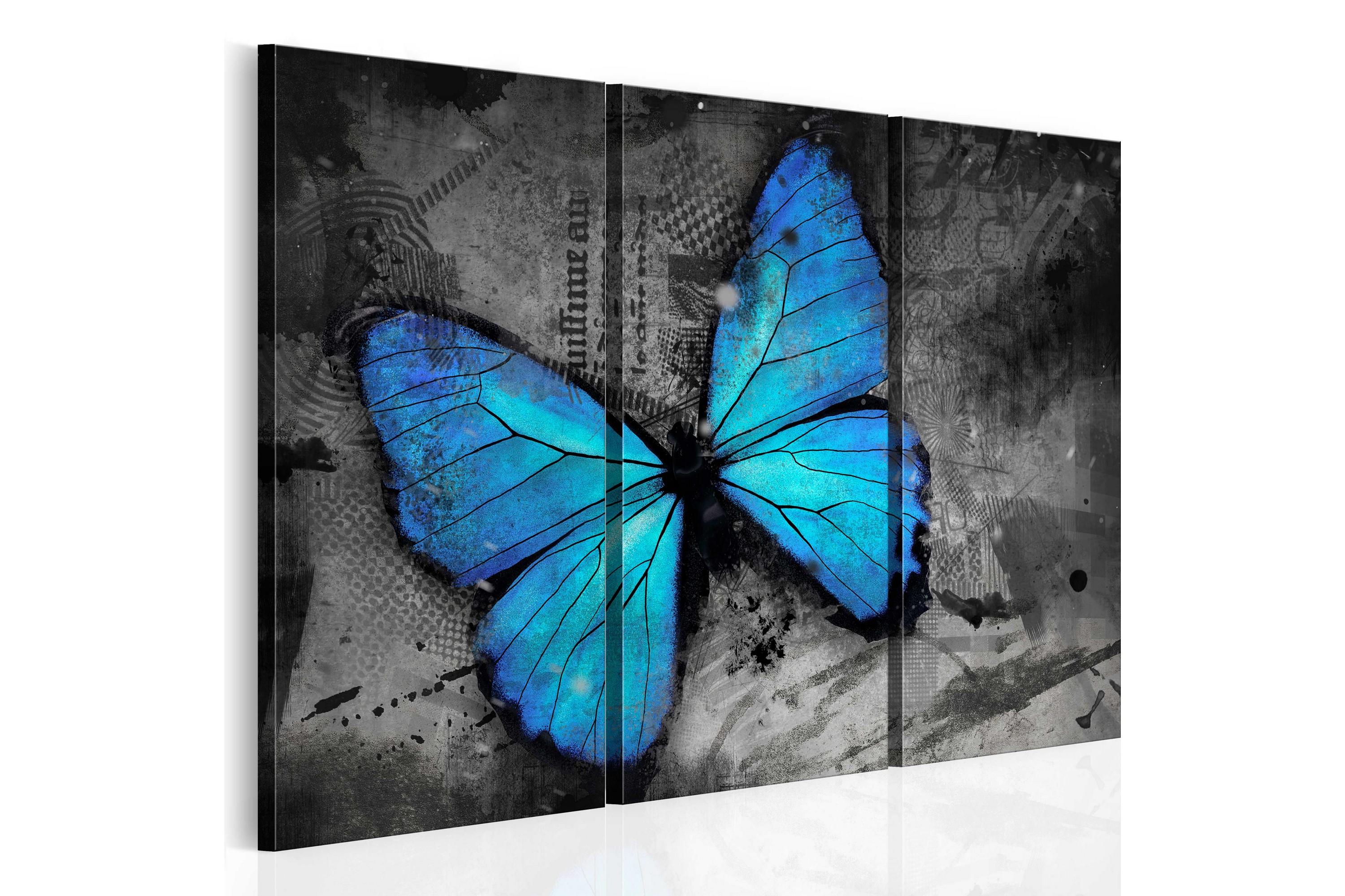 Taulu The Study Of Butterfly Triptych 120x80 - Artgeist sp. z o. o.