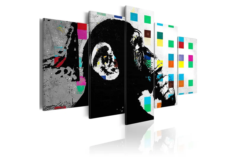 Taulu The Thinker Monkey Banksy 200x100, Artgeist sp. z o. o.
