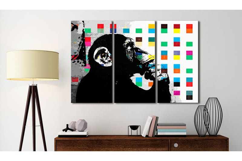 Taulu The Thinker Monkey By Banksy 120x80 - Artgeist sp. z o. o. - Sisustustuotteet - Taulu & taide - Canvas-taulu