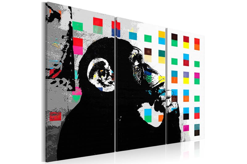 Taulu The Thinker Monkey By Banksy 90x60, Artgeist sp. z o. o.