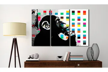Taulu The Thinker Monkey By Banksy 90x60 - Artgeist sp. z o. o. - Sisustustuotteet - Taulu & taide - Canvas-taulu