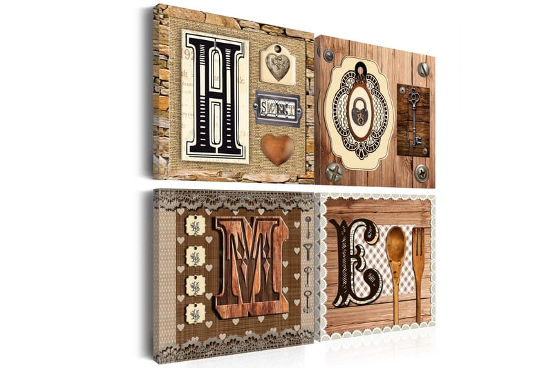 Taulu There is no place like home 60x60 - Artgeist sp. z o. o. - Sisustustuotteet - Taulu & taide - Canvas-taulu