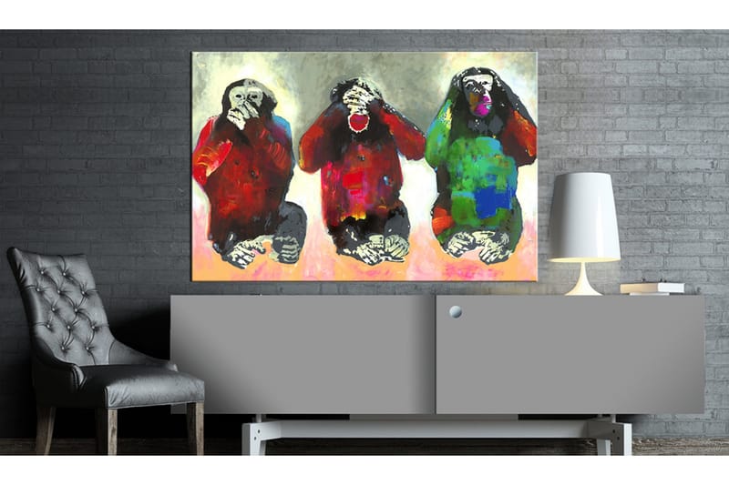 Taulu Three Wise Monkeys 120x80, Artgeist sp. z o. o.