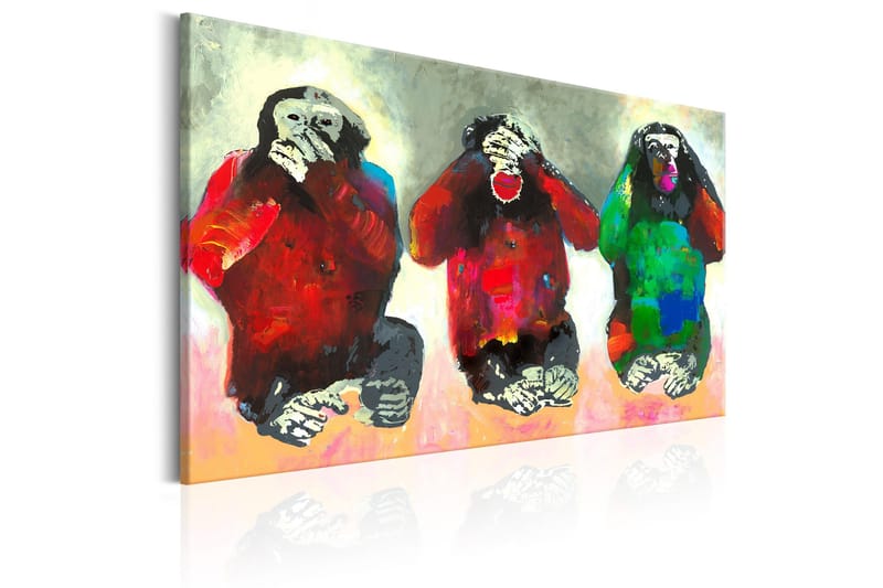 Taulu Three Wise Monkeys 60x40 - Artgeist sp. z o. o. - Sisustustuotteet - Taulu & taide - Canvas-taulu