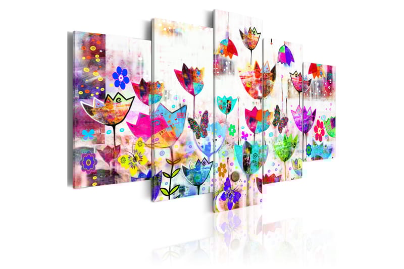 Taulu Tulips In The Rain 200x100, Artgeist sp. z o. o.