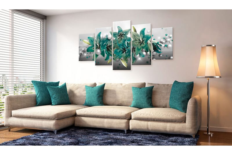 Taulu Turquoise Bouquet 200x100 - Artgeist sp. z o. o. - Sisustustuotteet - Taulu & taide - Canvas-taulu